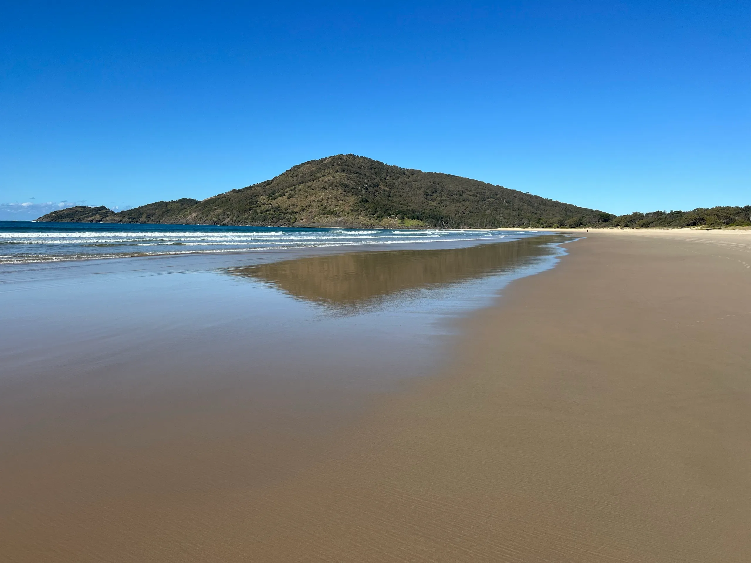 The beach and headland at Hat Head, NSW